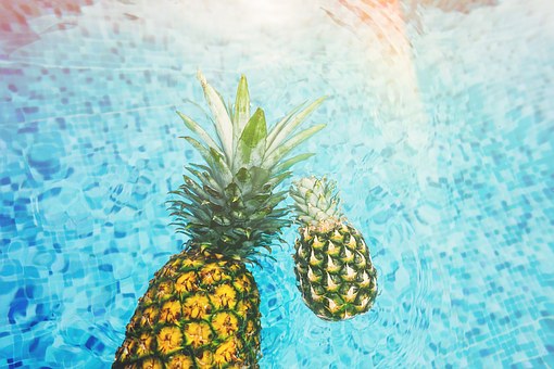 Pineapple, Swimming Pool, Fresh, Pool