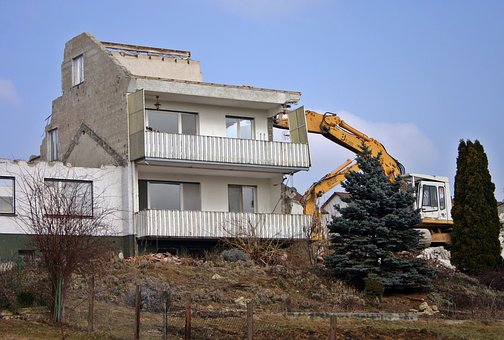 Crash, Demolition, House, Building, Site
