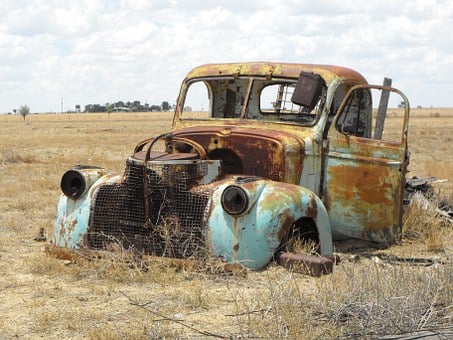 Australia, Old Utility, Old Car, Wreck