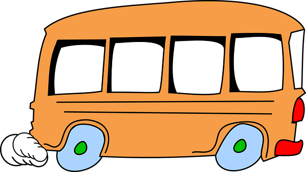 Bus, Cartoon, Speeding, Cute, Vehicle